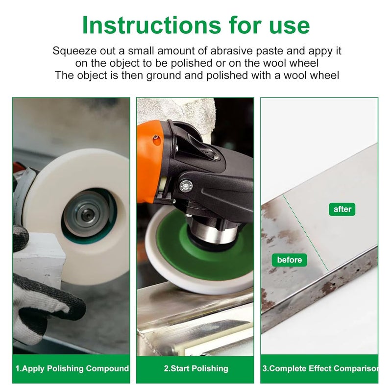 Utoolmart 10 Pcs Inch Wool Felt Polishing Wheel Disc, Wool Polishing Wheel Disc for Angle Grinder, Buffing Polishing Wheel Arbor 5/8" for Marble Stone (4 Inch, 400, Medium Thick) - Image 4